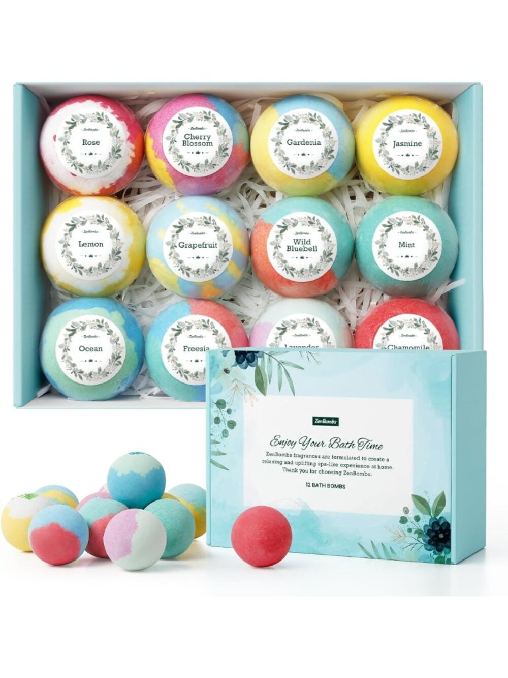 Handmade Natural Bath Bombs with Shea Butter | Relaxing Spa Gift for Women